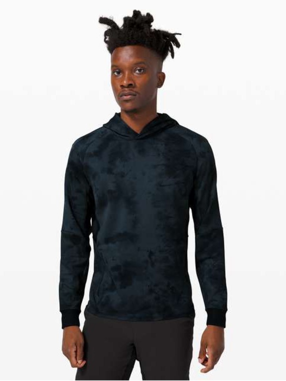 Lululemon Men’s Textured Tech Hoodie - Blue True Navy SIZE M